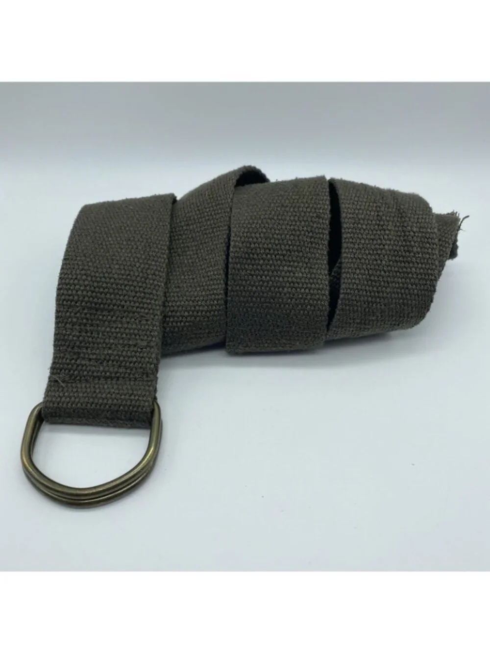 Unbranded Green D-Ring Web Belt Men’s Size L Military Casual Double Ring Style